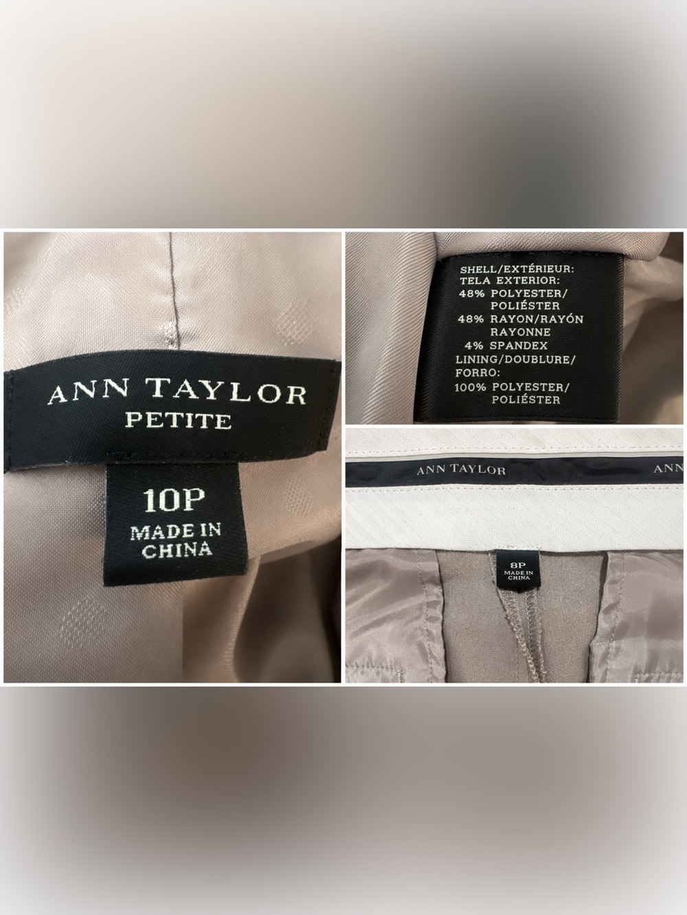 Ann Taylor Taupe Women's Pant Suit - Picture 8 of 13